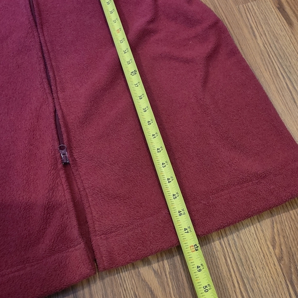 L.L. Bean Women’s Size L Full Zip Winter Fleece Warm Robe Cozy Deep Raspberry - Picture 9 of 10